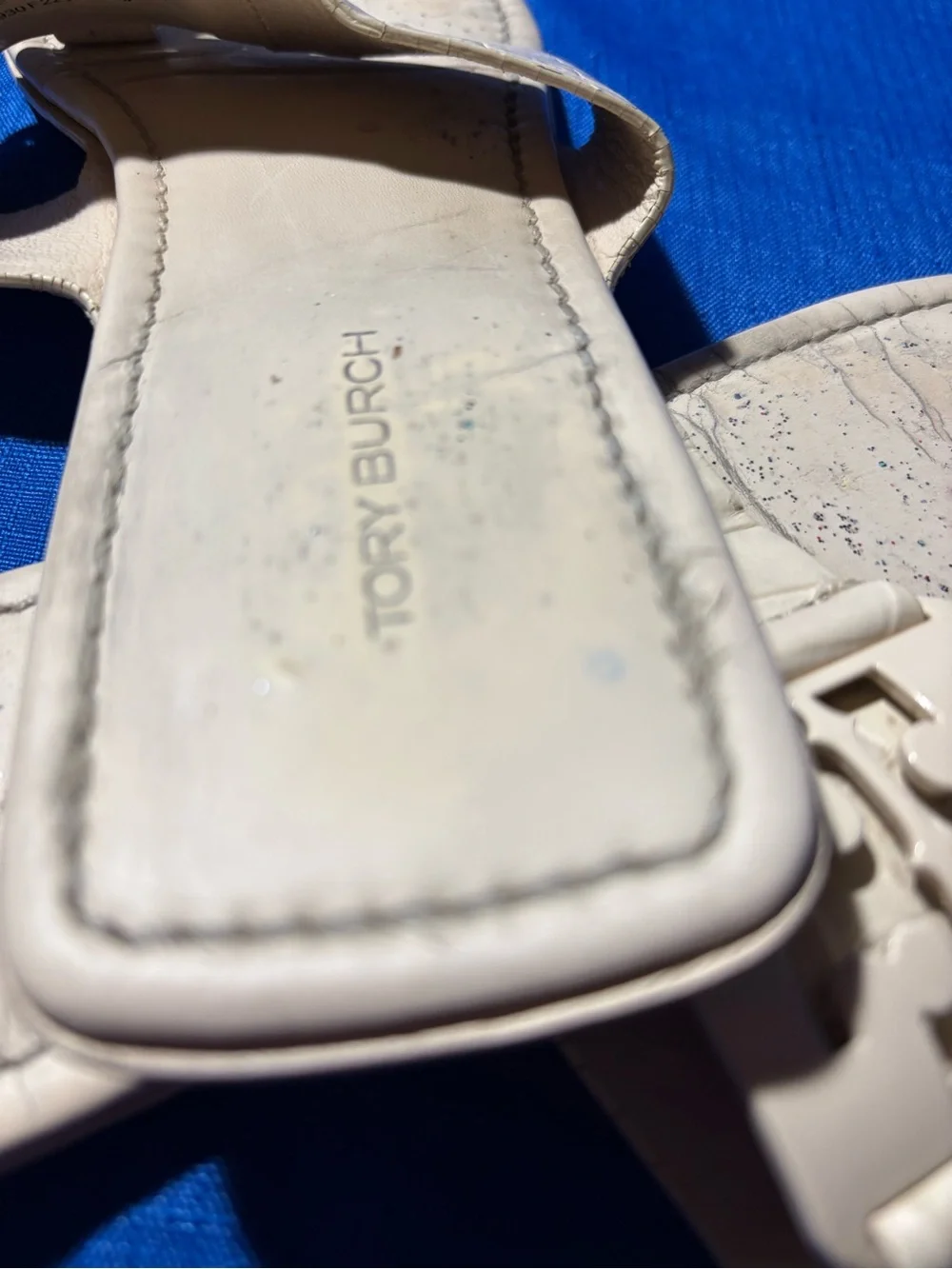 Tory Burch cream soft thong sandals